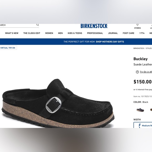 Birkenstock Buckley Black Suede Clogs Women’s 6-6.5 / Size 37 New In Box - Picture 8 of 8